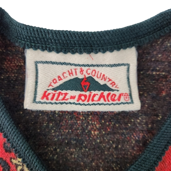 KITZ-PICHLER Vintage 100% Wool Austrian women's Sweater Cardigan Medium - Picture 11 of 16